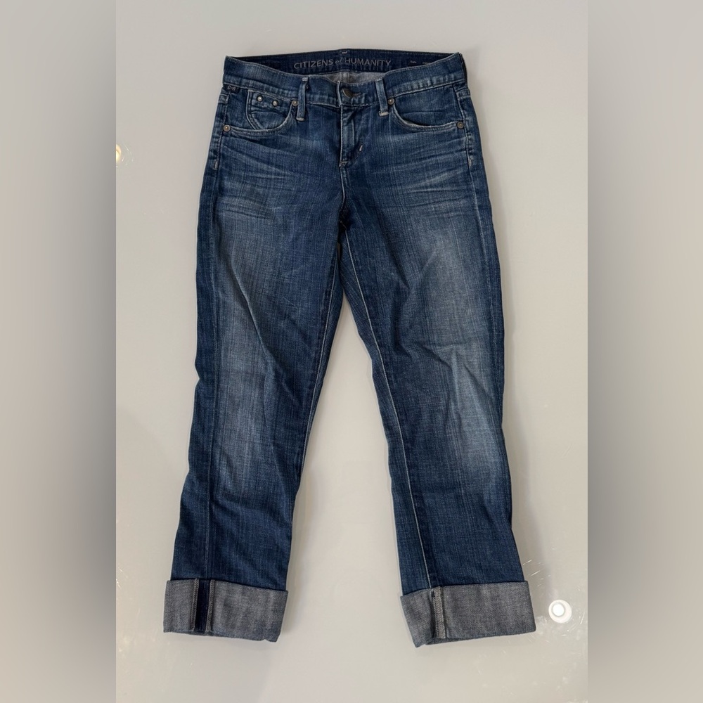 Citizens of Humanity Dani Cropped Straight-Leg Jeans – Size 24